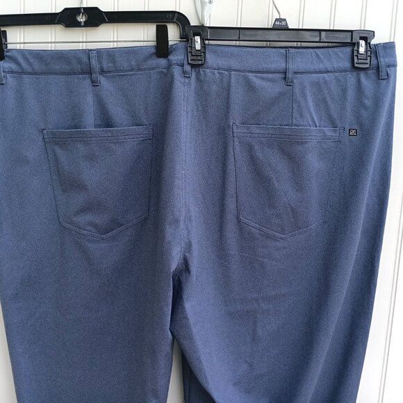 01 ALGO Pants 52 x 32 Gray Performance Fit Moisture Wicking UPF 40 Comfort Mens - Picture 13 of 16